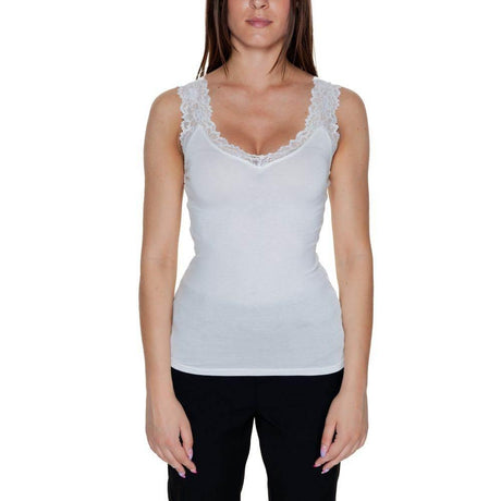 Vero Moda White Viscose Tank Top - Hilstor
