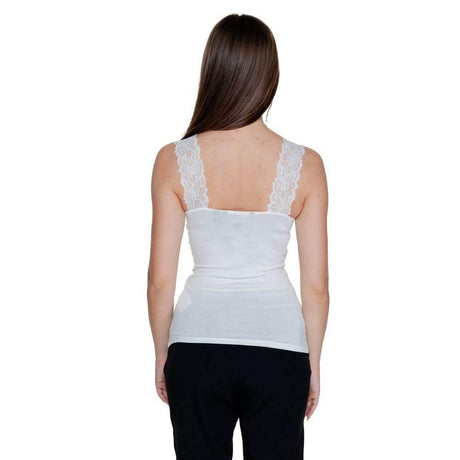 Vero Moda White Viscose Tank Top - Hilstor