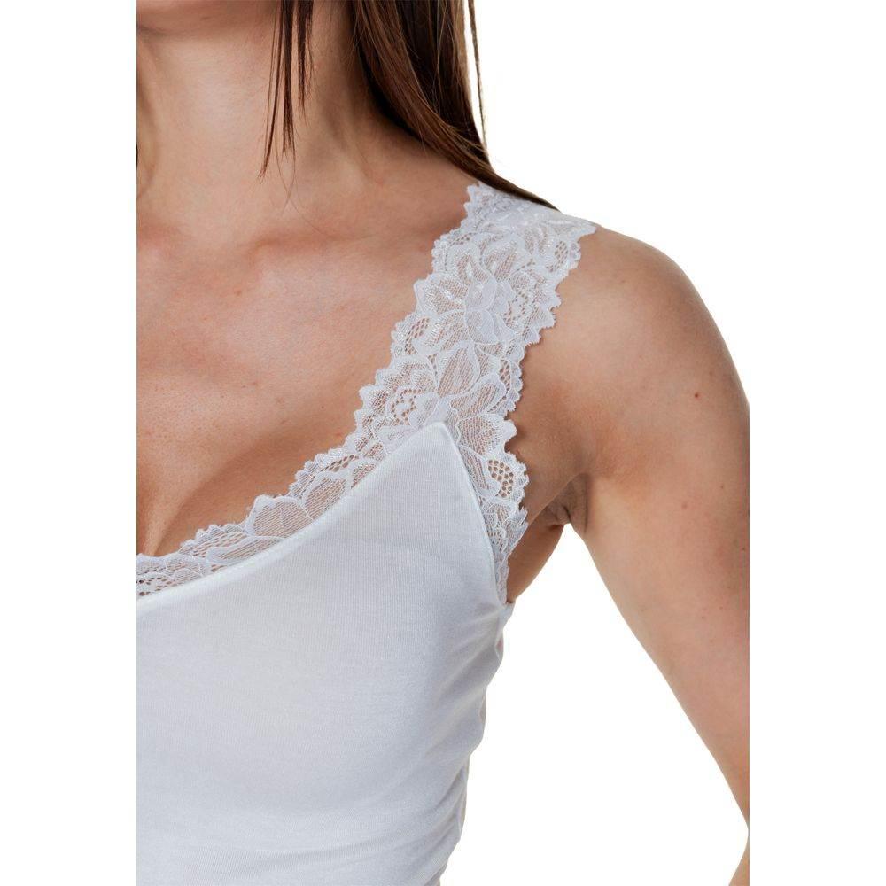 Vero Moda White Viscose Tank Top - Hilstor