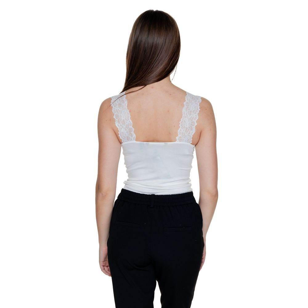 Vero Moda White Viscose Tank Top - Hilstor