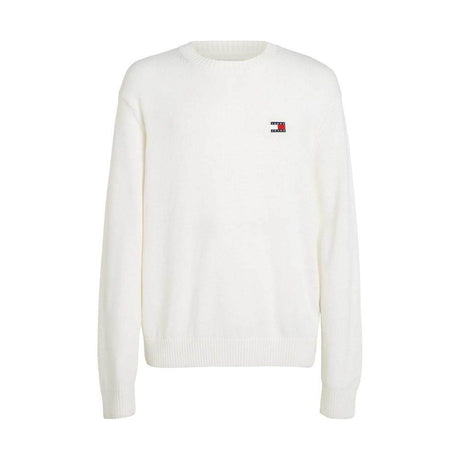 Tommy Hilfiger Jeans White Recycled Polyester Sweater - Hilstor