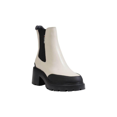 Tommy Hilfiger Jeans Beige Leather Boot - Hilstor