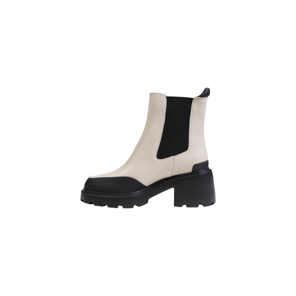 Tommy Hilfiger Jeans Beige Leather Boot - Hilstor