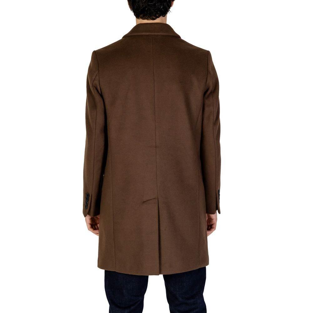 Antony Morato Brown Polyester Coat - Hilstor