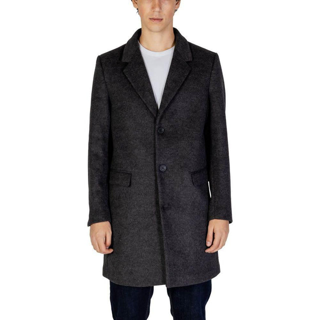 Antony Morato Gray Polyester Coat - Hilstor