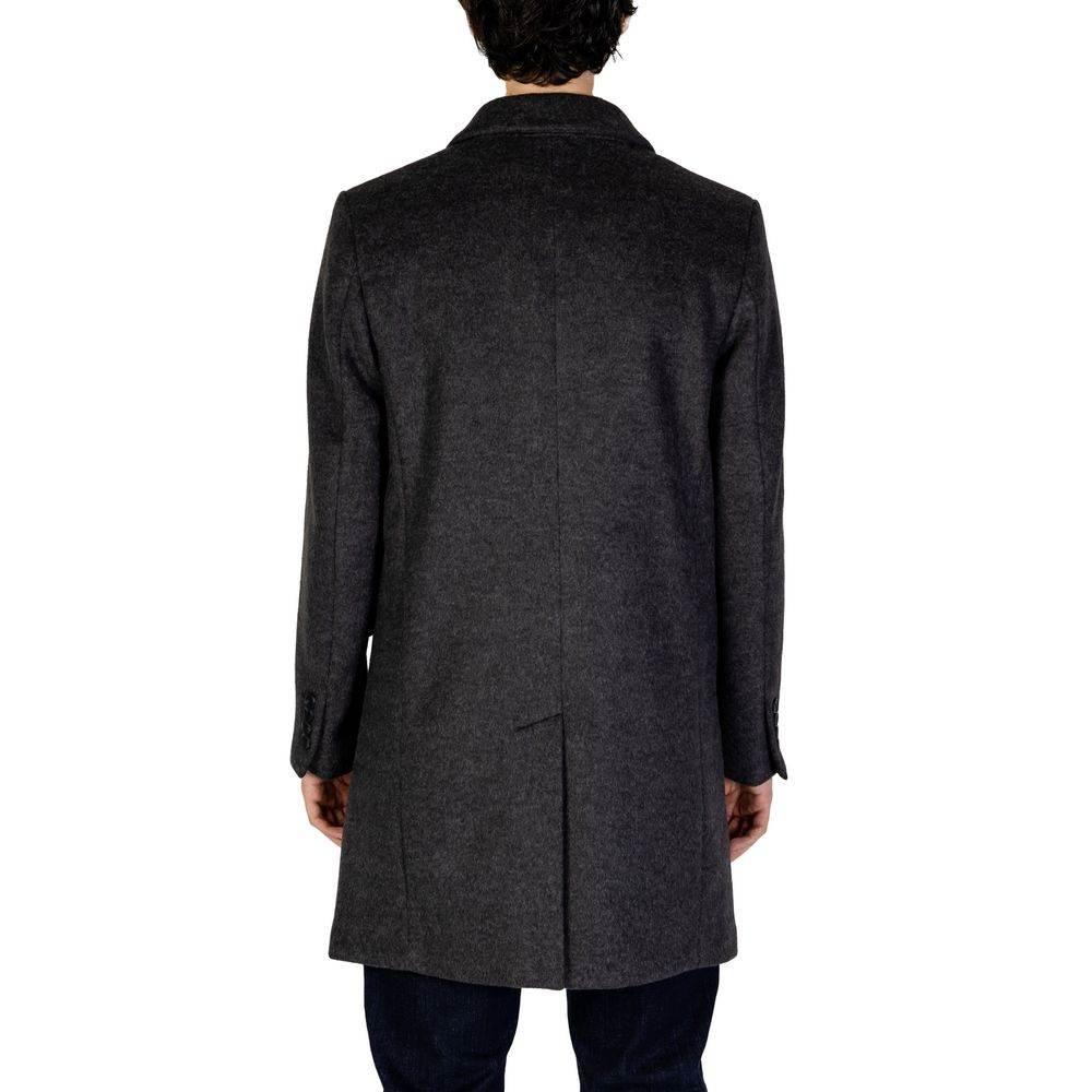 Antony Morato Gray Polyester Coat - Hilstor
