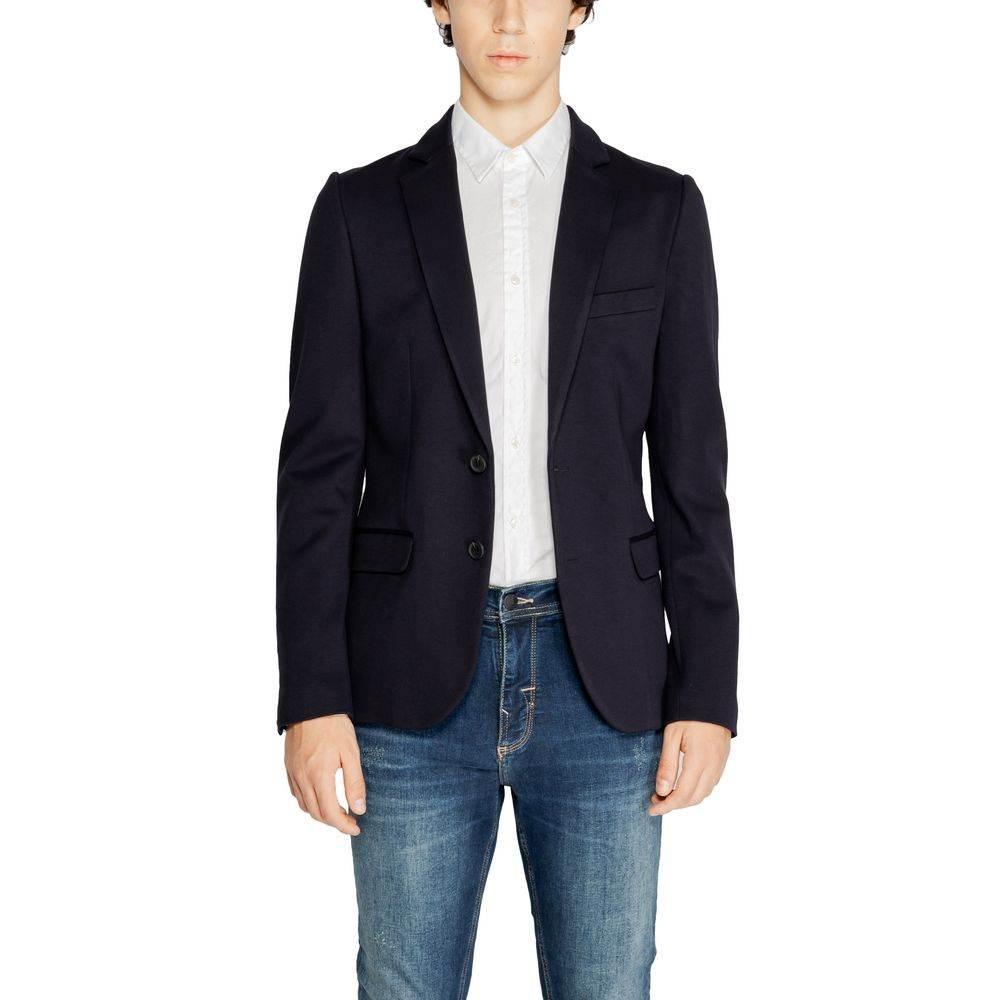 Antony Morato Blue Viscose Blazer - Hilstor