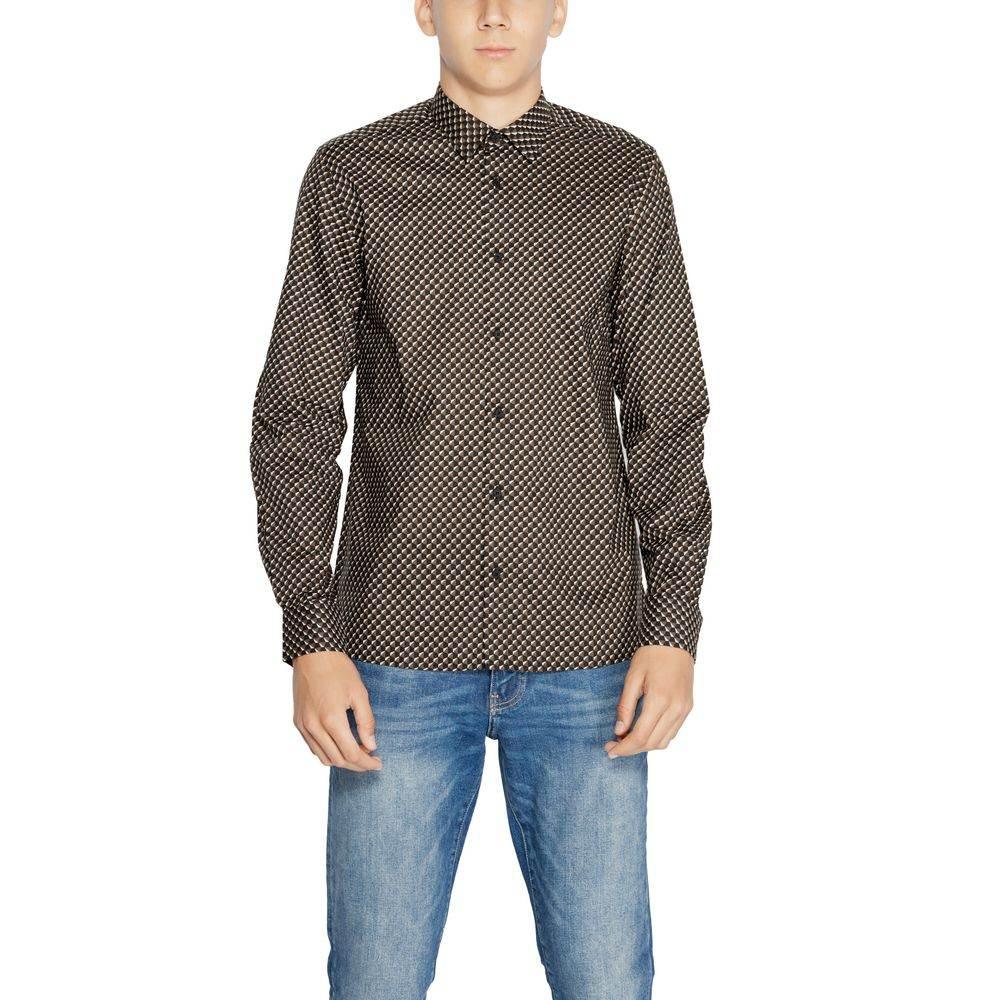 Antony Morato Brown Cotton Shirt - Hilstor