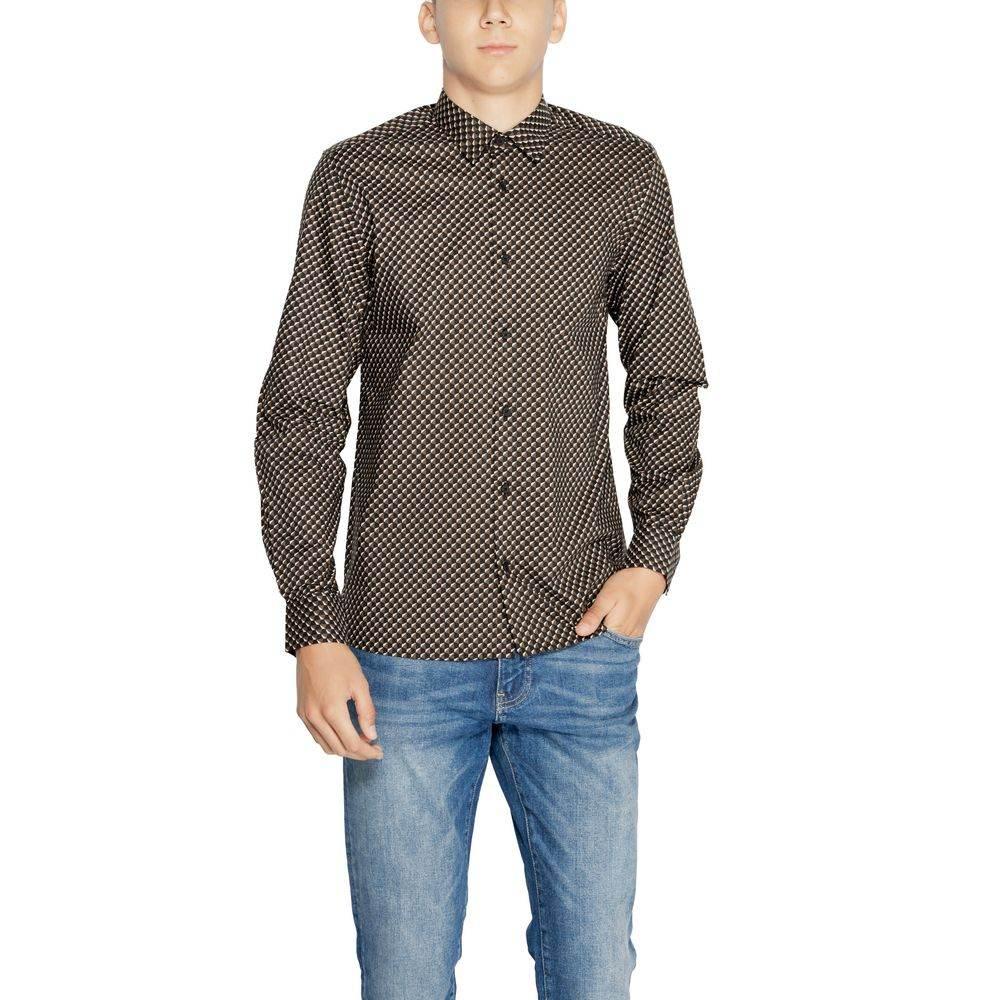 Antony Morato Brown Cotton Shirt - Hilstor