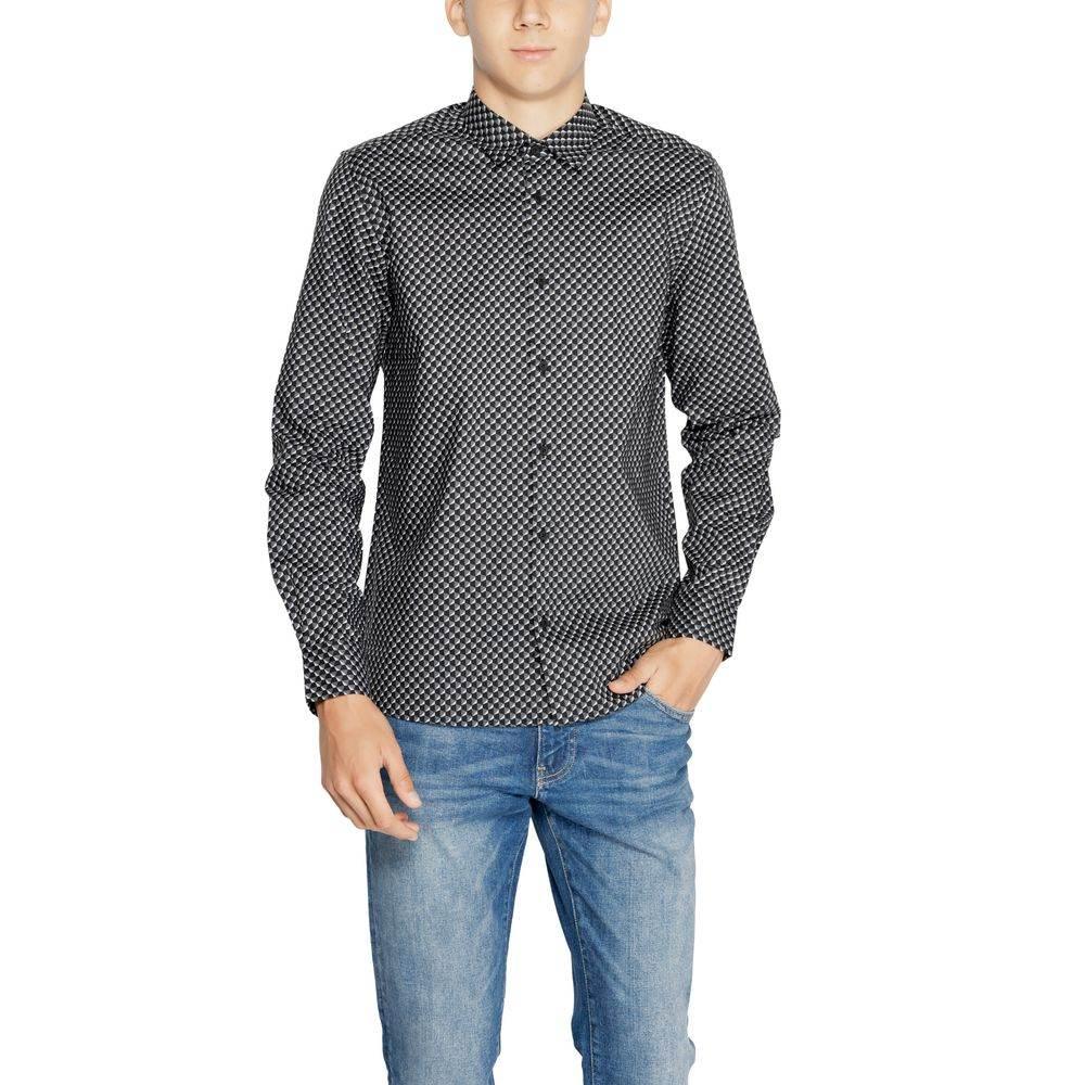 Antony Morato Gray Cotton Shirt - Hilstor