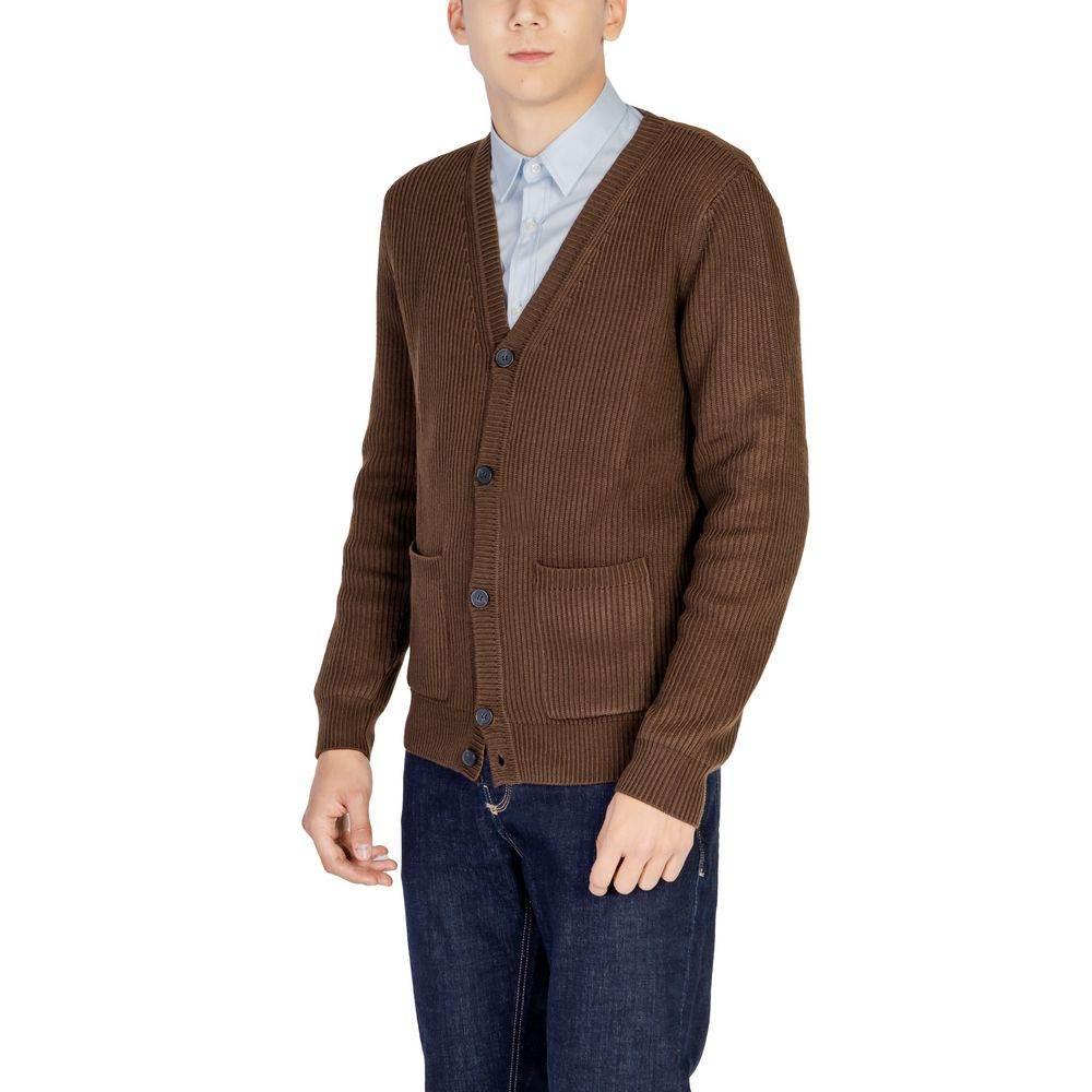 Antony Morato Brown Polyester Cardigan - Hilstor