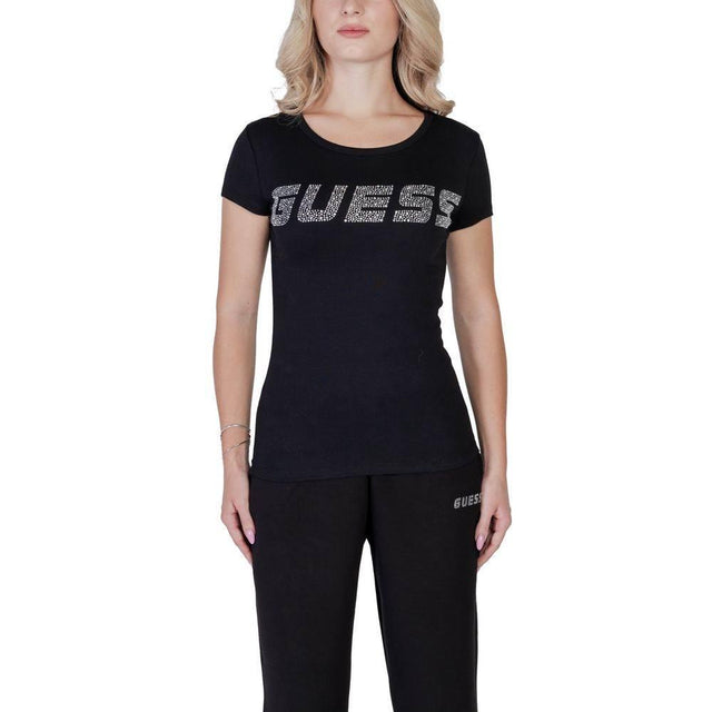 Guess Active Black Cotton T-Shirt - Hilstor