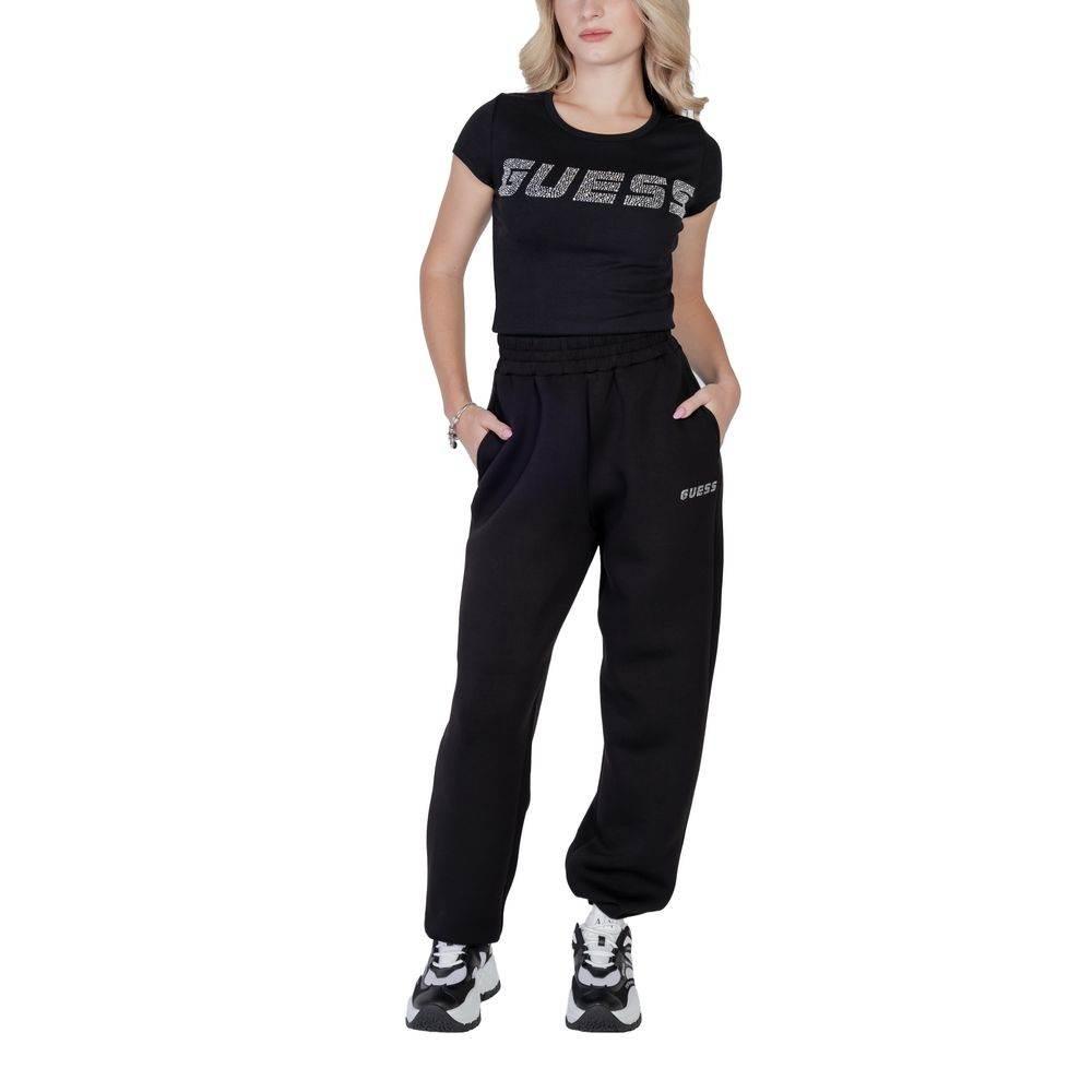 Guess Active Black Cotton T-Shirt - Hilstor