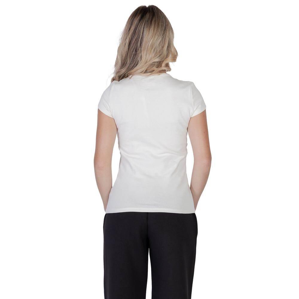 Guess Active Cream Cotton T-Shirt - Hilstor