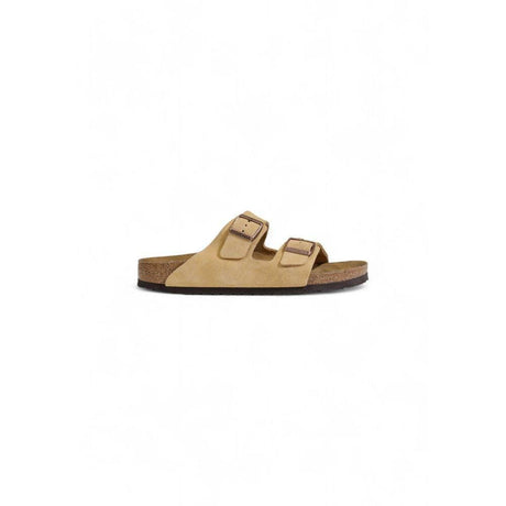 Birkenstock Beige Suede Leather Sandal - Hilstor