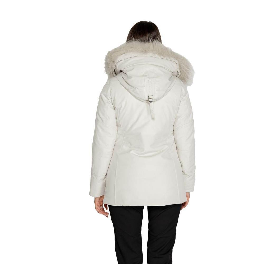 Blauer White Polyester Jackets & Coat - Hilstor