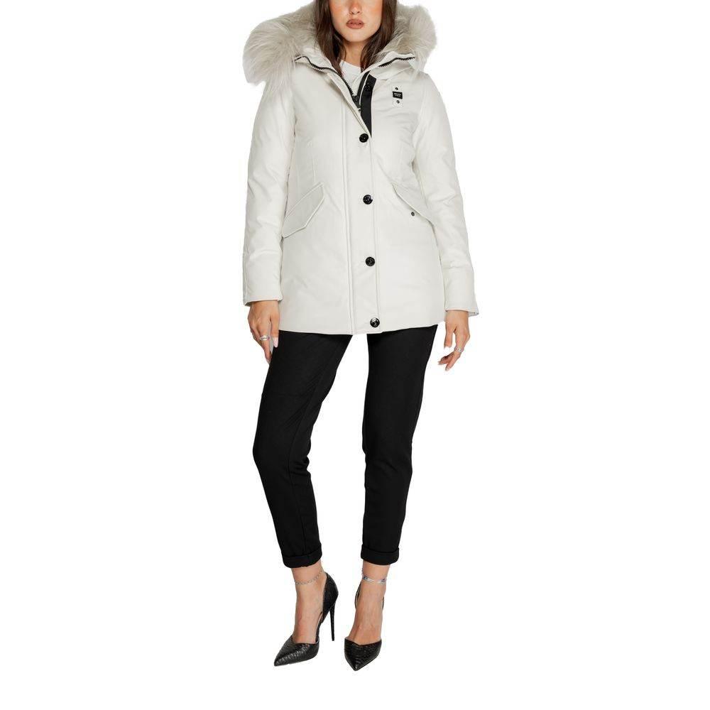 Blauer White Polyester Jackets & Coat - Hilstor