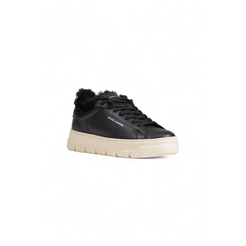 Crime London Black Leather Sneaker - Hilstor