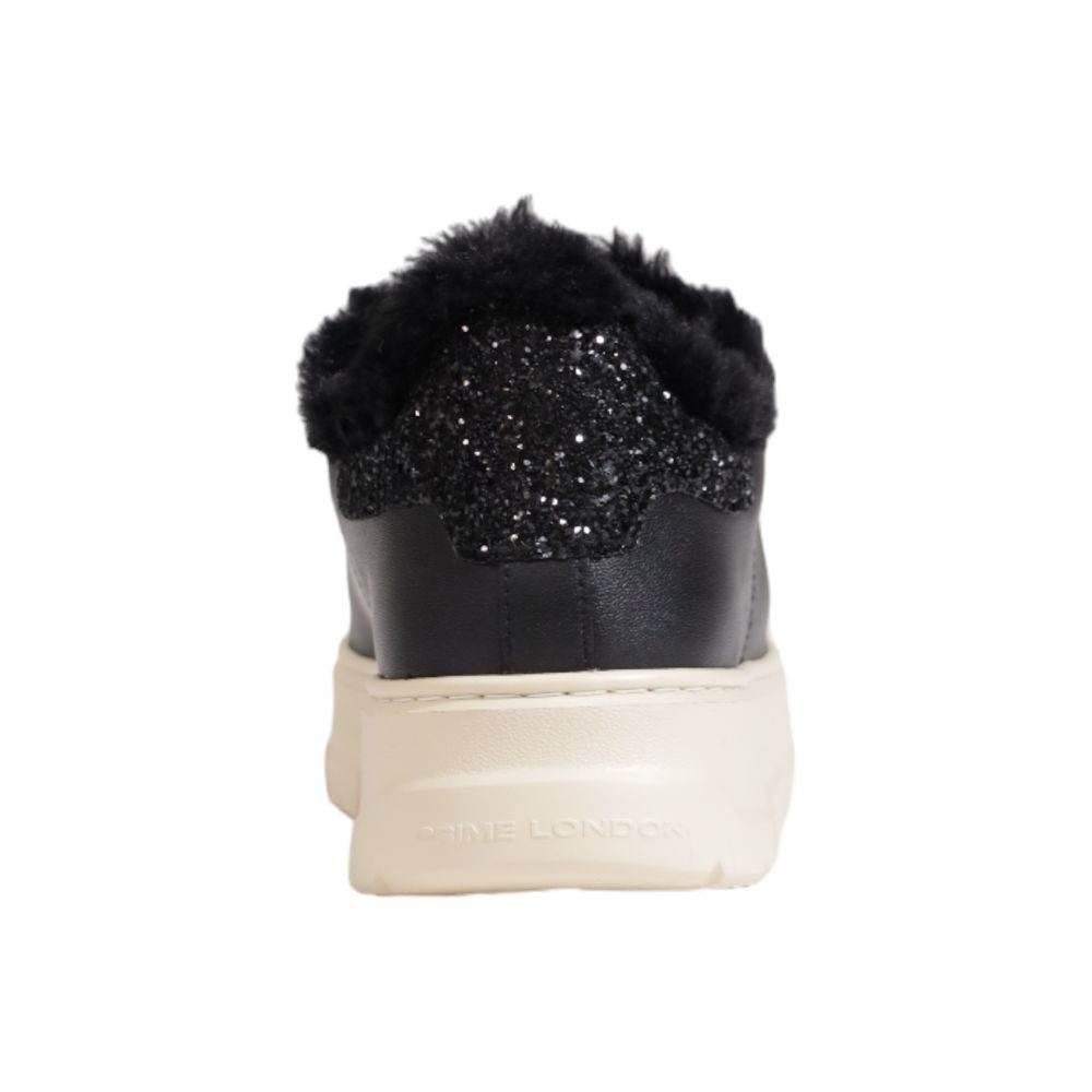 Crime London Black Leather Sneaker - Hilstor