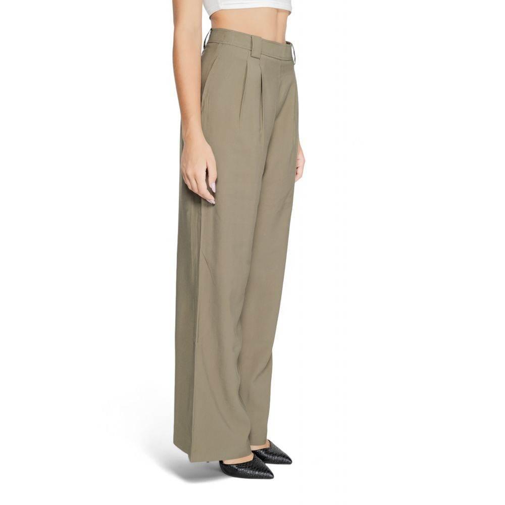 Morgan De Toi Green Cotton Pant - Hilstor
