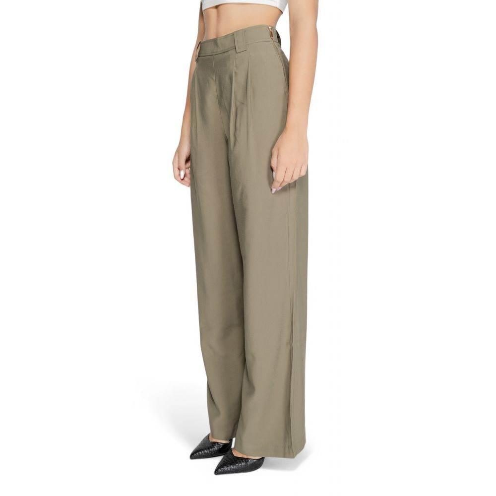 Morgan De Toi Green Cotton Pant - Hilstor