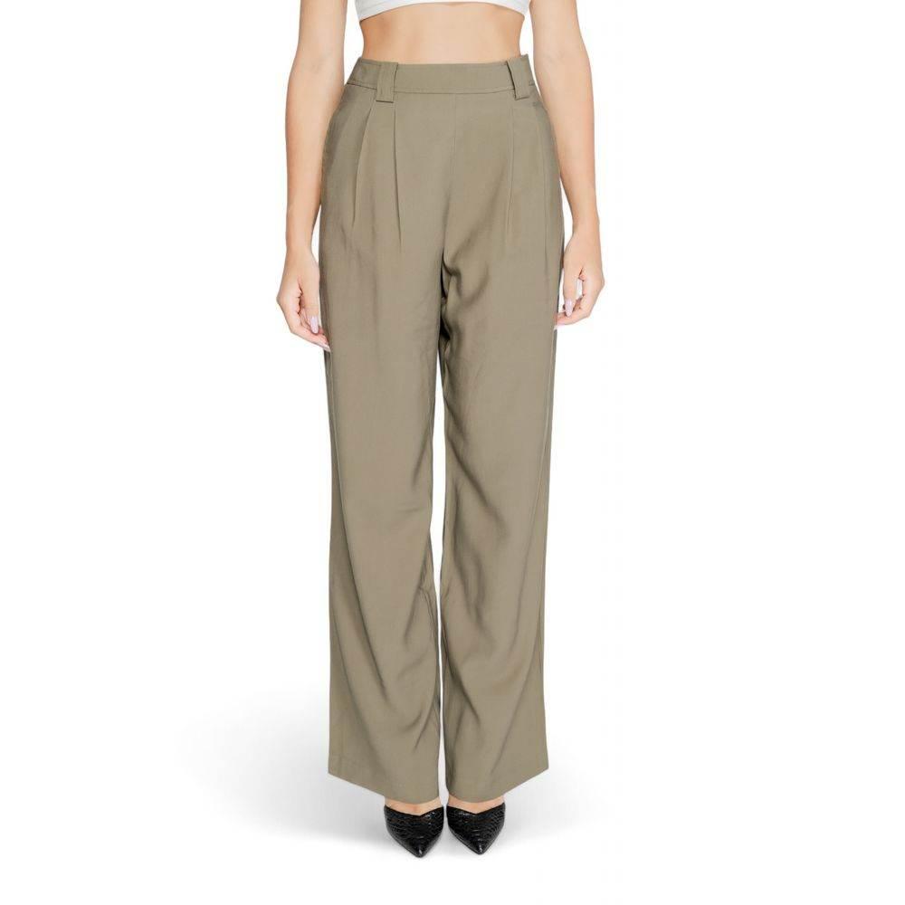 Morgan De Toi Green Cotton Pant - Hilstor
