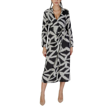 Jacqueline De Yong Black Recycled Polyester Dress - Hilstor