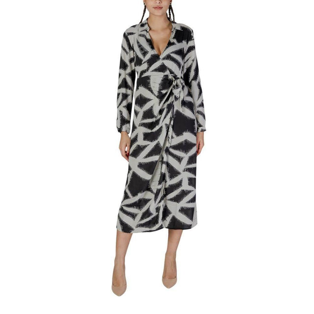 Jacqueline De Yong Black Recycled Polyester Dress - Hilstor