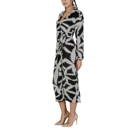 Jacqueline De Yong Black Recycled Polyester Dress - Hilstor