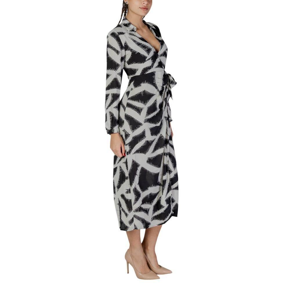 Jacqueline De Yong Black Recycled Polyester Dress - Hilstor