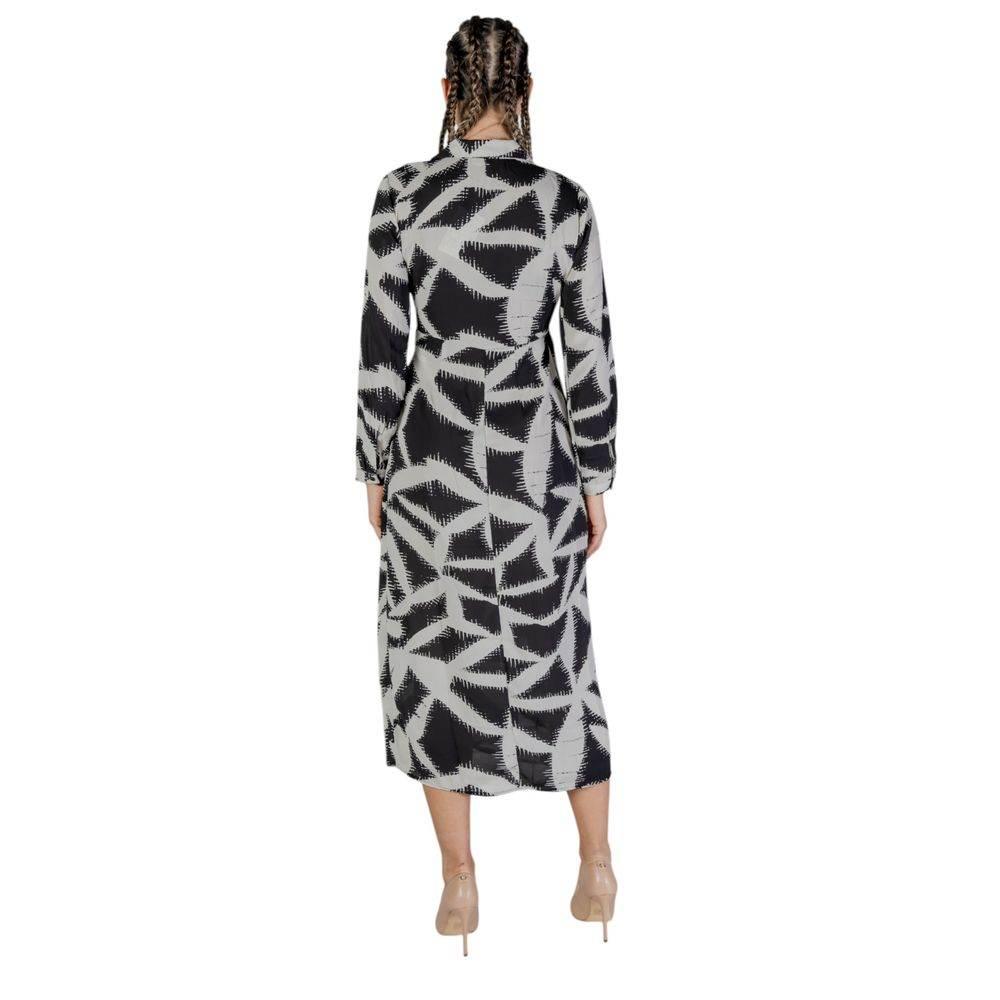 Jacqueline De Yong Black Recycled Polyester Dress - Hilstor