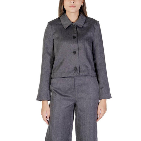 Jacqueline De Yong Gray Polyester Suits & Blazer - Hilstor