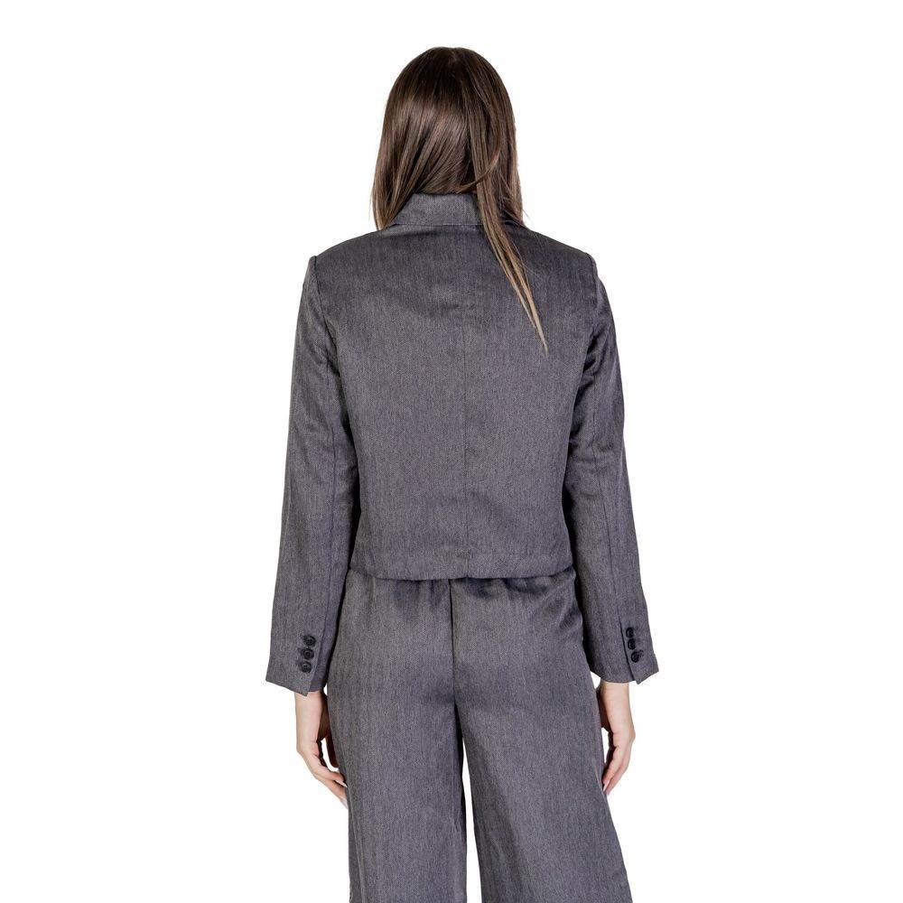 Jacqueline De Yong Gray Polyester Suits & Blazer - Hilstor