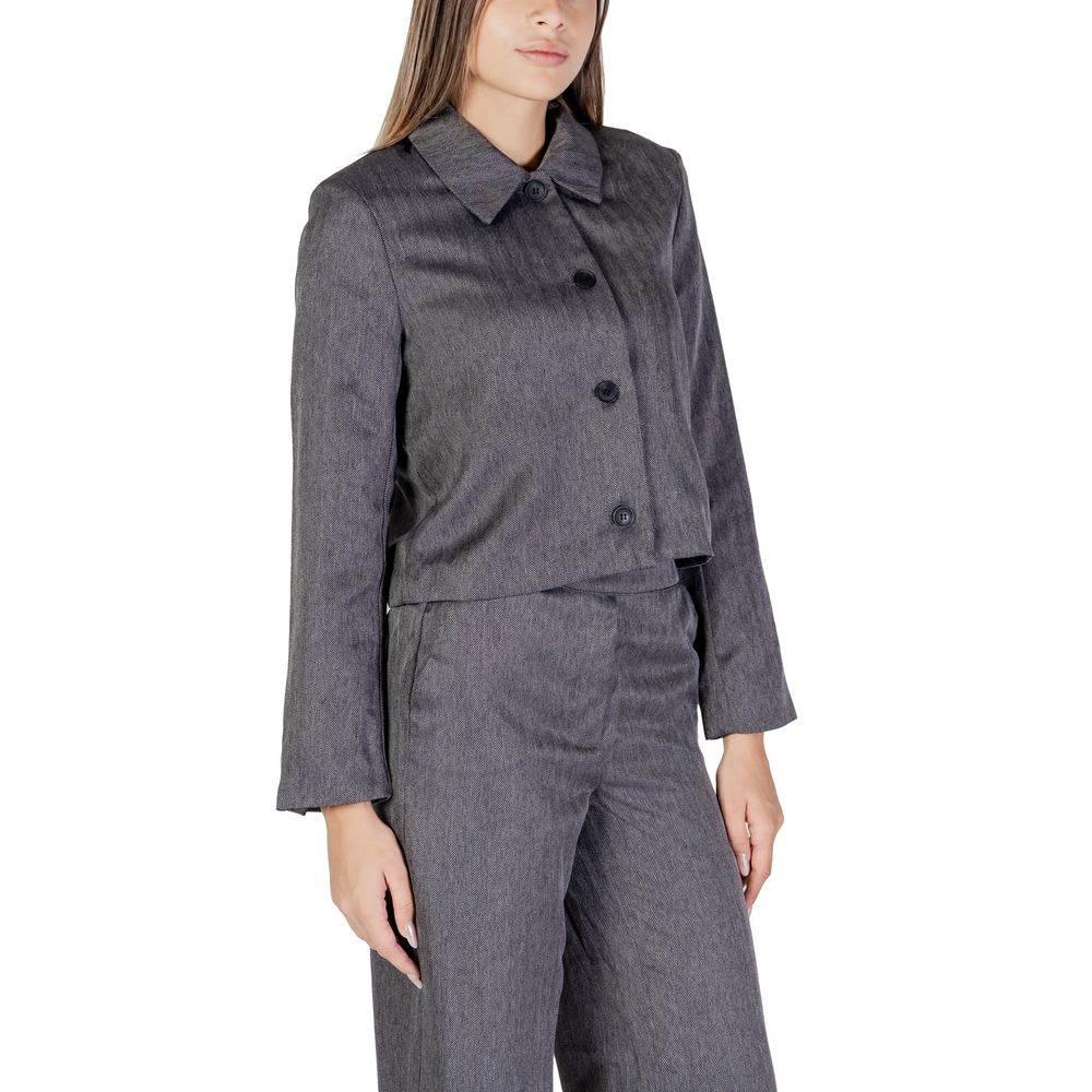 Jacqueline De Yong Gray Polyester Suits & Blazer - Hilstor