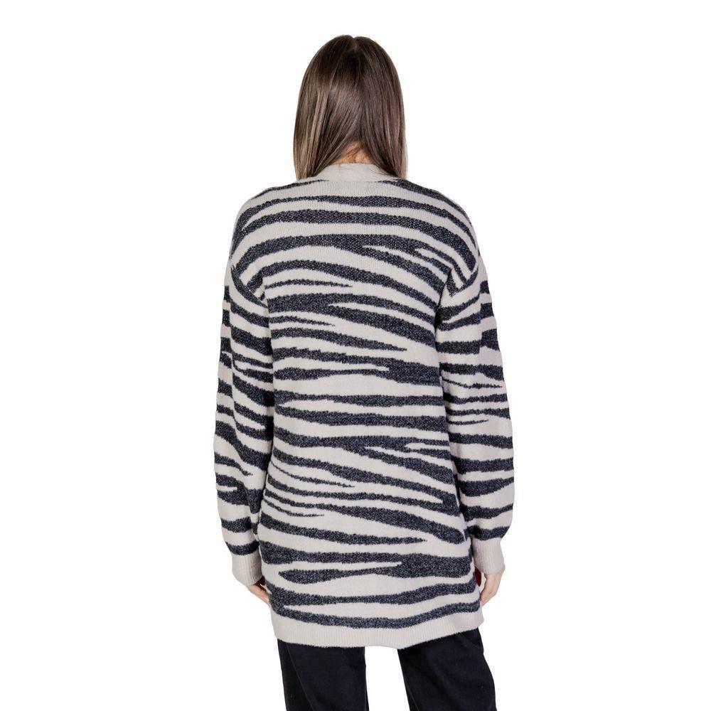 Jacqueline De Yong Gray Nylon Cardigan - Hilstor