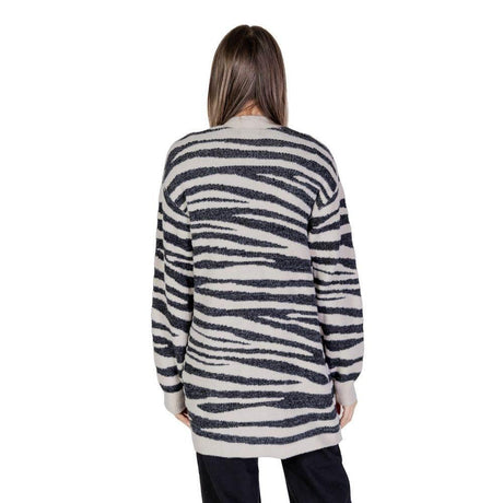 Jacqueline De Yong Gray Nylon Cardigan - Hilstor