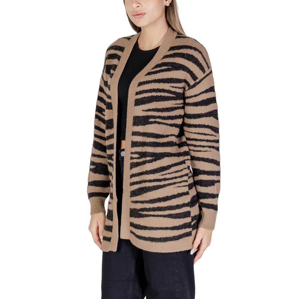 Jacqueline De Yong Brown Nylon Cardigan - Hilstor
