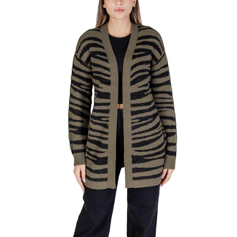 Jacqueline De Yong Green Nylon Cardigan - Hilstor