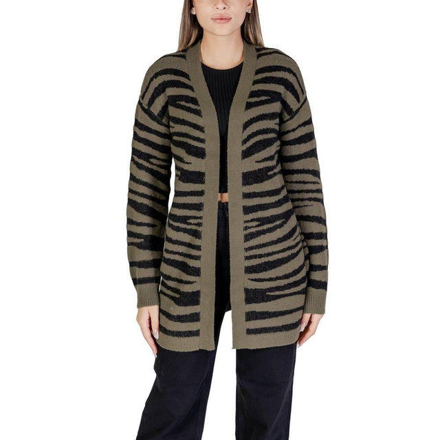 Jacqueline De Yong Green Nylon Cardigan - Hilstor