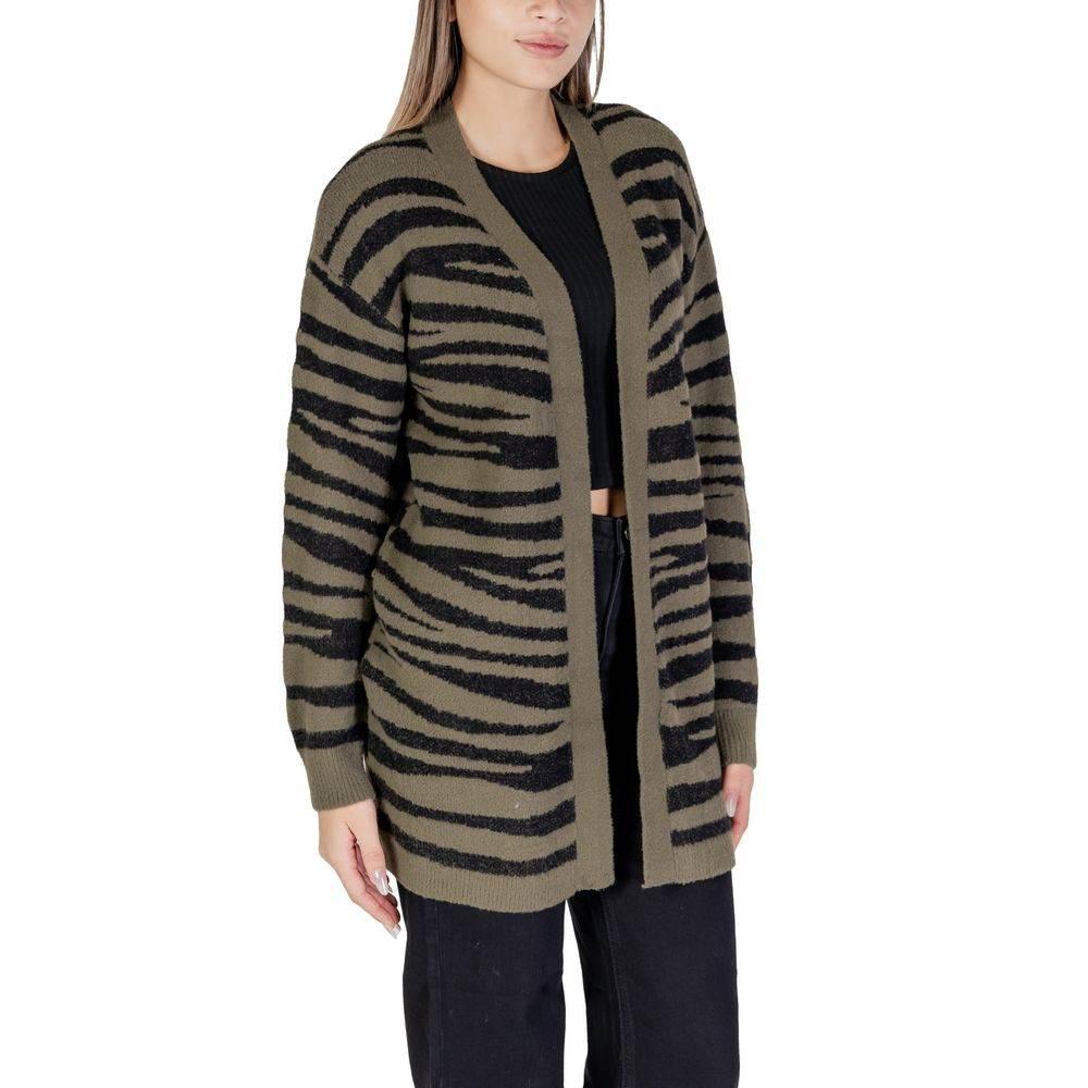 Jacqueline De Yong Green Nylon Cardigan - Hilstor