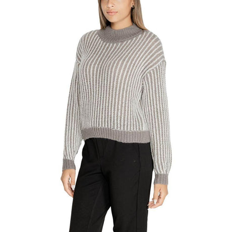 Jacqueline De Yong Gray Polyester Sweater - Hilstor