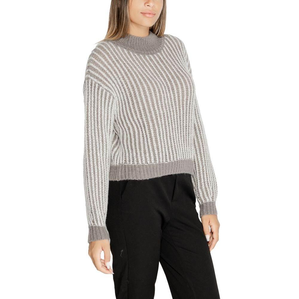 Jacqueline De Yong Gray Polyester Sweater - Hilstor