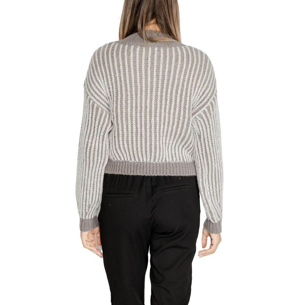 Jacqueline De Yong Gray Polyester Sweater - Hilstor