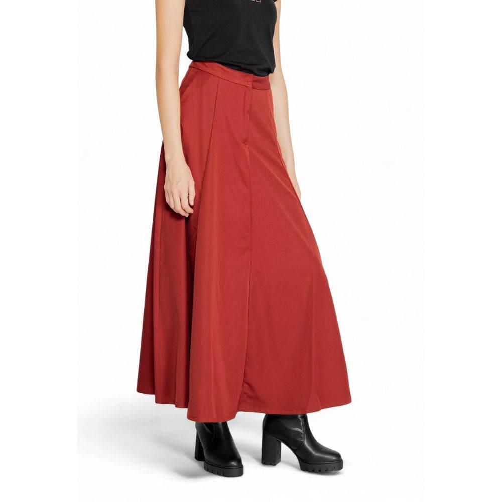 Vero Moda Red Polyester Skirt - Hilstor
