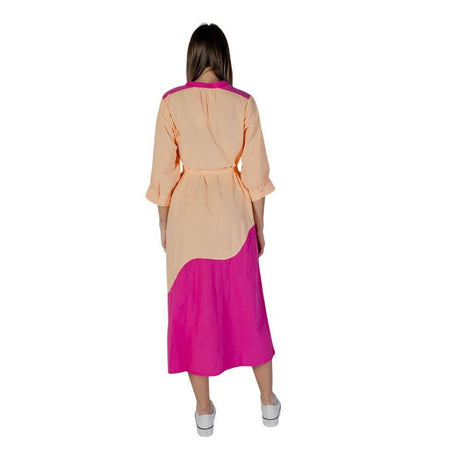 B.Young Orange Cotton Dress - Hilstor