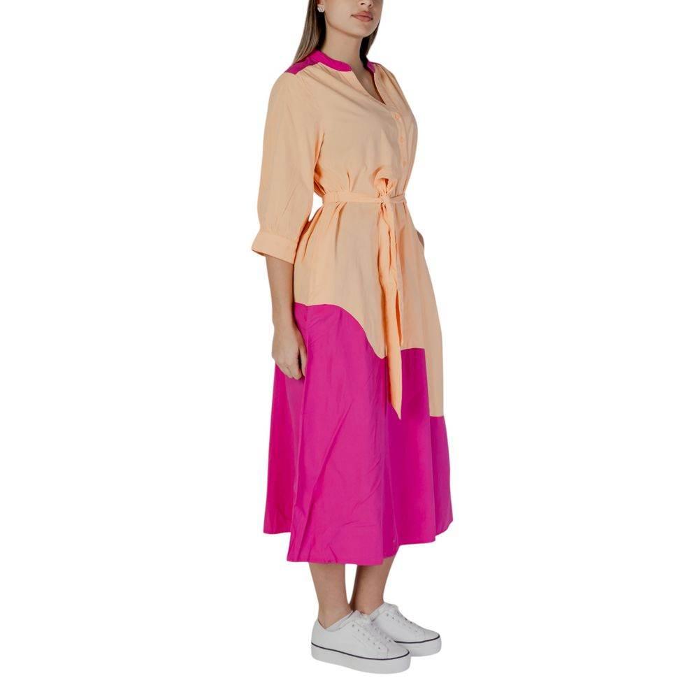 B.Young Orange Cotton Dress - Hilstor