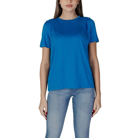 B.Young Blue Modal Tops & T-Shirt - Hilstor