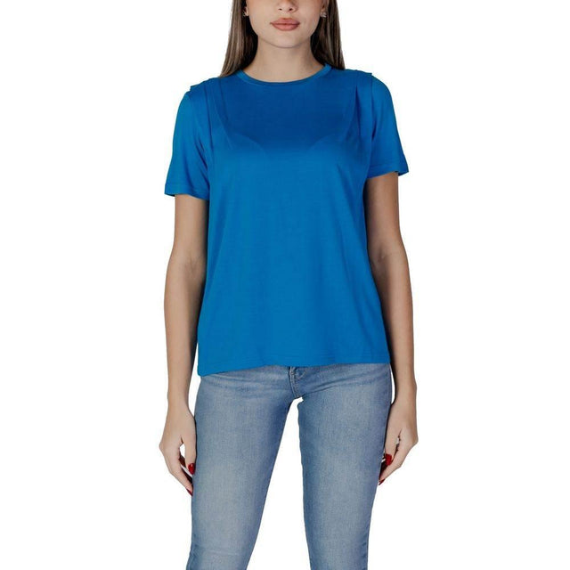 B.Young Blue Modal Tops & T-Shirt - Hilstor