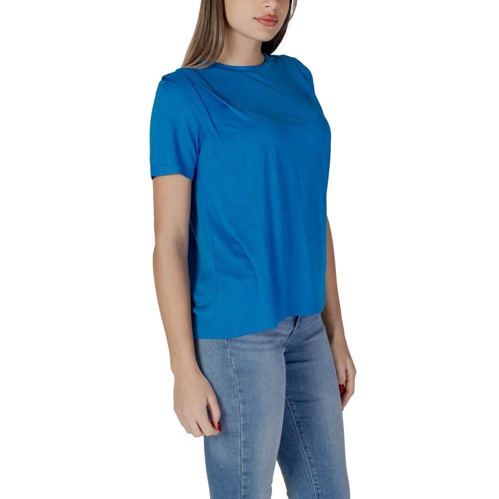 B.Young Blue Modal Tops & T-Shirt - Hilstor