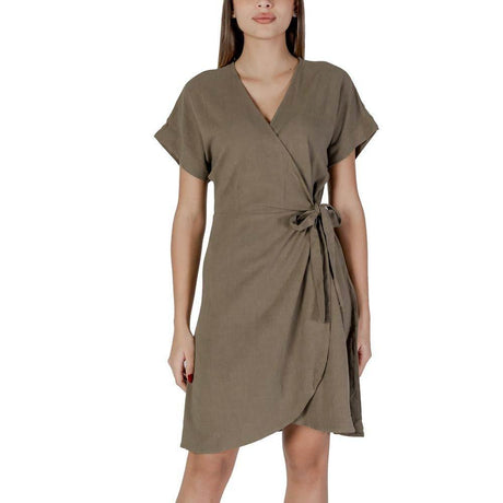 B.Young Green Viscose Dress - Hilstor